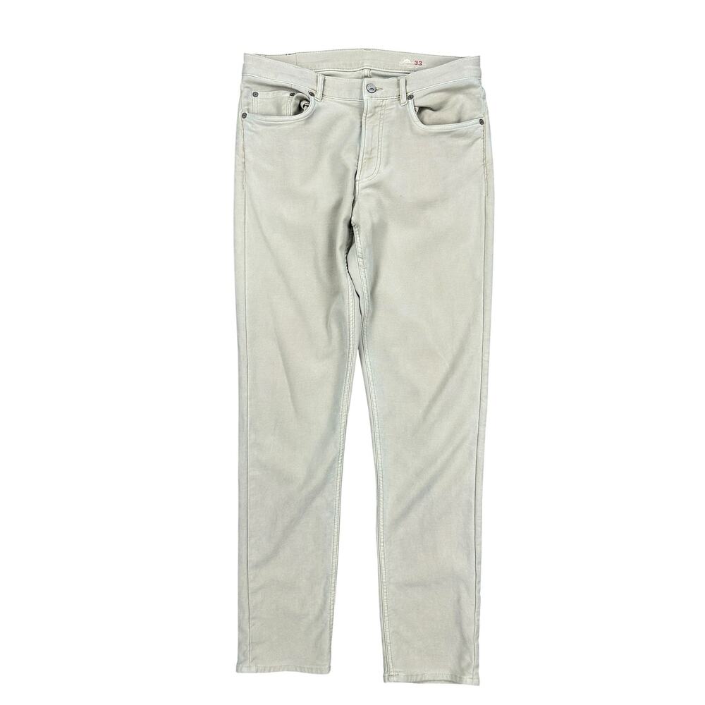 Faherty Stretch Terry 5-Pocket Pant Sand Cotton Blend Preowned 33x32 Men's